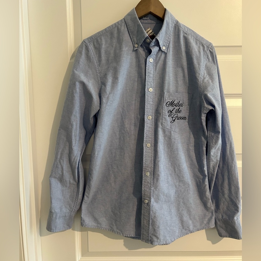 Merona Mother of the Groom Shirt Blue Size S